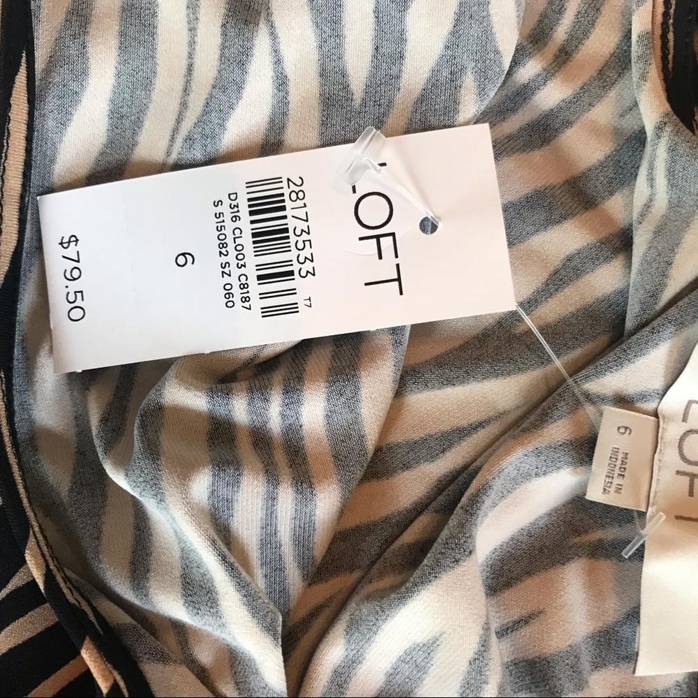 LOFT Tiger Stripe Bar Back Women's  Dress Size - Picture 4 of 10
